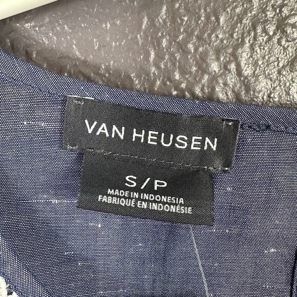 Van Heusen Top Size Small Lace Bell Half Sleeve Blue New - Picture 3 of 5